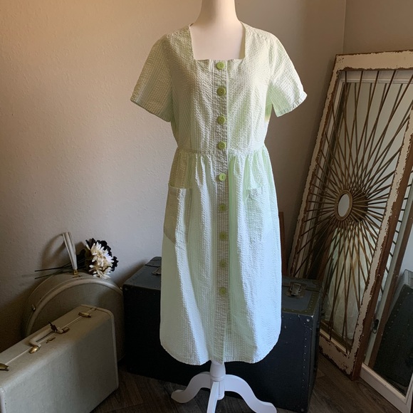 Vintage Cottage Core Midi Summer Dress - Picture 9 of 11